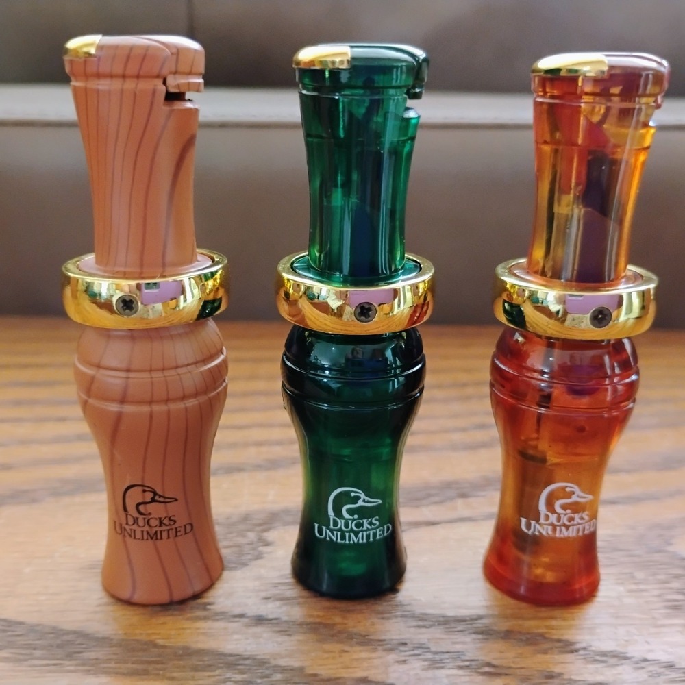 Set of 3 Ducks Unlimited Collectable Duck Call Refillable Butane Lighters NOS